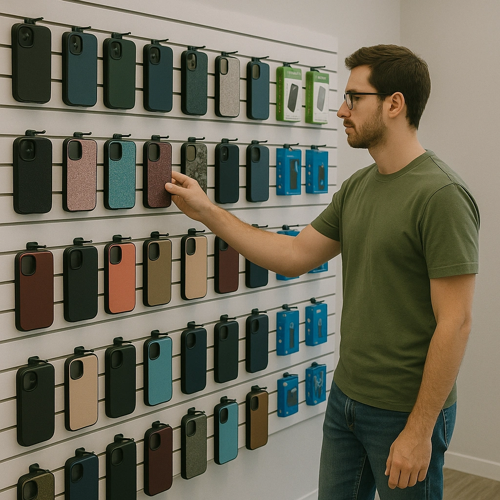 mobile-accessories-shop-near-me-body-image1-lizard-cases-llc Customer browsing accessories at a mobile accessories shop near me